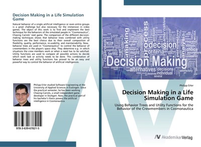 Decision Making in a Life Simulation Game Philipp Erler Taschenbuch Paperback