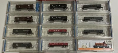 Bachmann Trains N Gauge Freight Cars 12 Car Set Ready to Use Authentic Age 15+