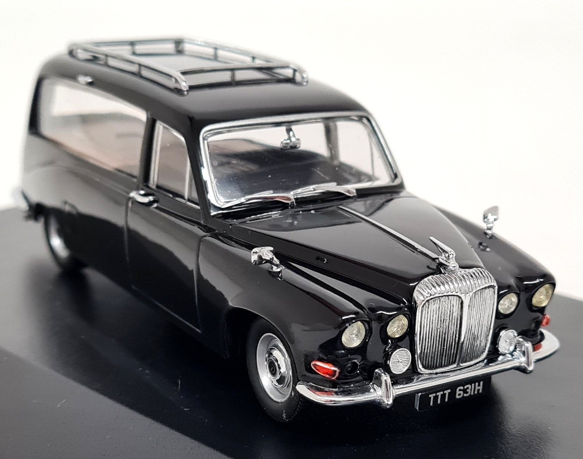 Oxford 1/43 Daimler DS 420 Hearse Black Diecast Scale Model Car