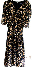 Pre-owned Tommy Hilfiger Floral Print Dress,Black/Brown- Women's Size: 20W