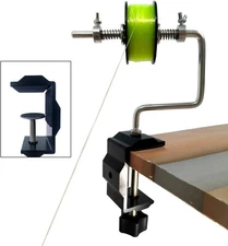 Fishing Line Spooler Silver Reel Winder Spool Tackle normal, C-with U Clamp 