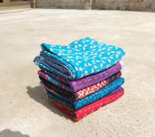 Kantha Kitchen Towel Set of 5 - Handmade Colo...