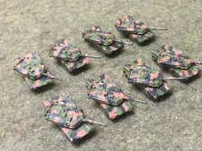 4 M1A1 Abrams GHQ 1/285 6mm NATO camo Cold War Combat Team painted  micro Armor