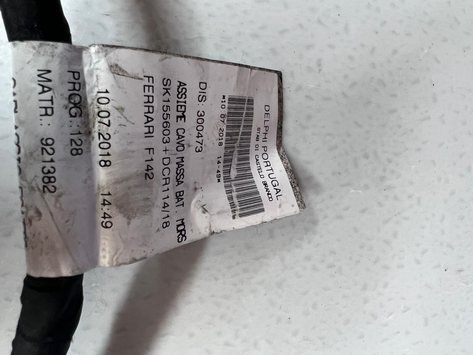 14-16 FERRARI 488 GTB SPIDER BATTERY GROUND CABLE WIRE OEM 300473