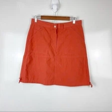 Woolrich A-Line Mini Skirt Pockets Orange Outdoors Size 10 Gorpcore Granola
