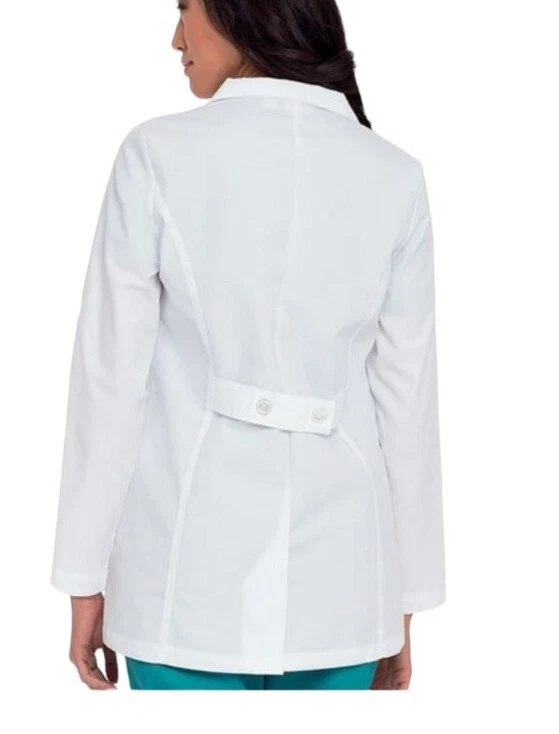 Landau Women's 3 Button Consultation Length Lab Coat XL White Medical 8726 New - Image 3 of 4
