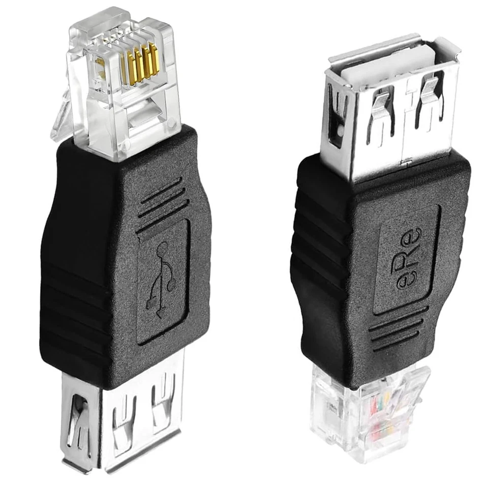 1pc RJ11 6P4C Telephone Jack to USB Type-A Female Adapter for Fax Machine Modem - Image 3 of 4