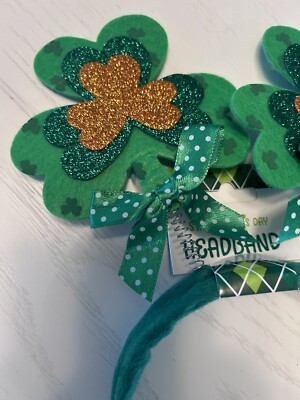 Green shamrock ☘️ Embellished Headband nwt s-l400.jpg main image 2