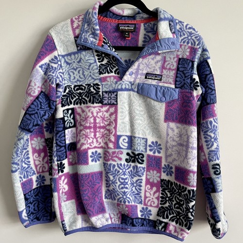 Floral Pattern Patchwork Pullover Snap 