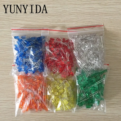 10 20 50 100 St.LEDs,5mm,Leucht-Diode rot gelb blau weiß grün orange diffus rund
