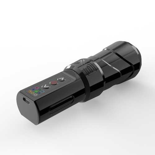 STIGMA Macchina Per Tatuaggi Wireless Rotary Pen EE – Motore Coreless, Batteria 1000mAh, RCA, Corsa 3.5mm. Funziona Sia A Batteria Che Con Cavo.
