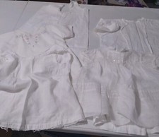 ANTIQUE BABY CLOTHES 2 DRESSES,2 SLIPS,1 NIGHTGOWN CAN BE FOR ANTIQUE DOLLS lot2