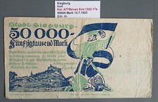 Siegburg City Kel.:4775b/van Eck:1222.17a 50000 Mark 12.7.1923 Erh. III-