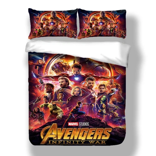 Avengers Marvel Quilt Cover Duvet Cover Bedspread Bedding Set Single King Size - Picture 9 of 14