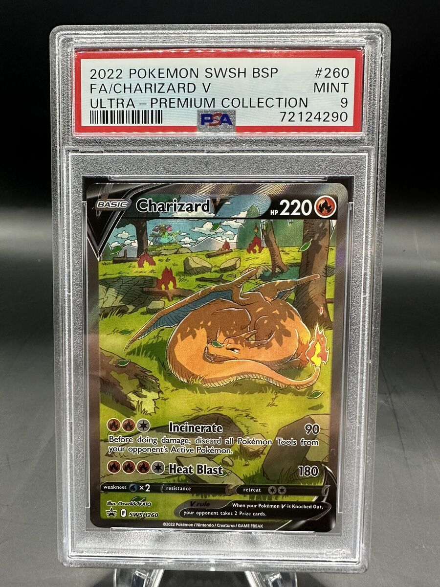 PSA 9 Full Art Charizard V 2022 UPC Black Star Promo SWSH260 PSA 9 Full Art Charizard V 2022 UPC Black Star Promo SWSH260