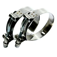 (2 pcs) 2.5" ID Stainless Steel T-Bolt Clamp for Silicone hose Coupler