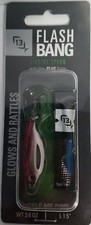 13 Fishing Flash Bang Jigging Spoon Lure w/ Glow Plus Rattle Tickle Me Pink