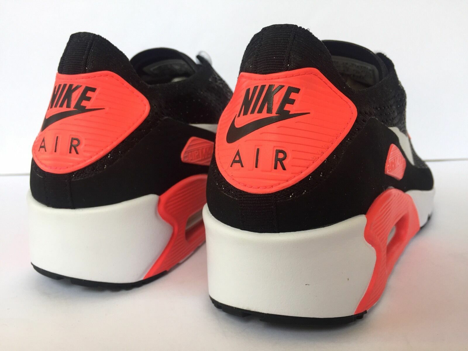 NIKE ID AIR MAX 90 ULTRA Flyknit Crimson Infrared BLACK WHITE Men 10.5 Shoes image 9