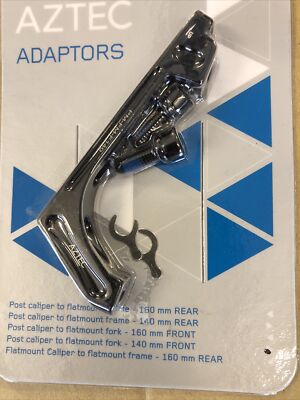 Aztec Adapter für Post Type Caliper auf Flat Mount Vordergabel schwarz - 140 mm