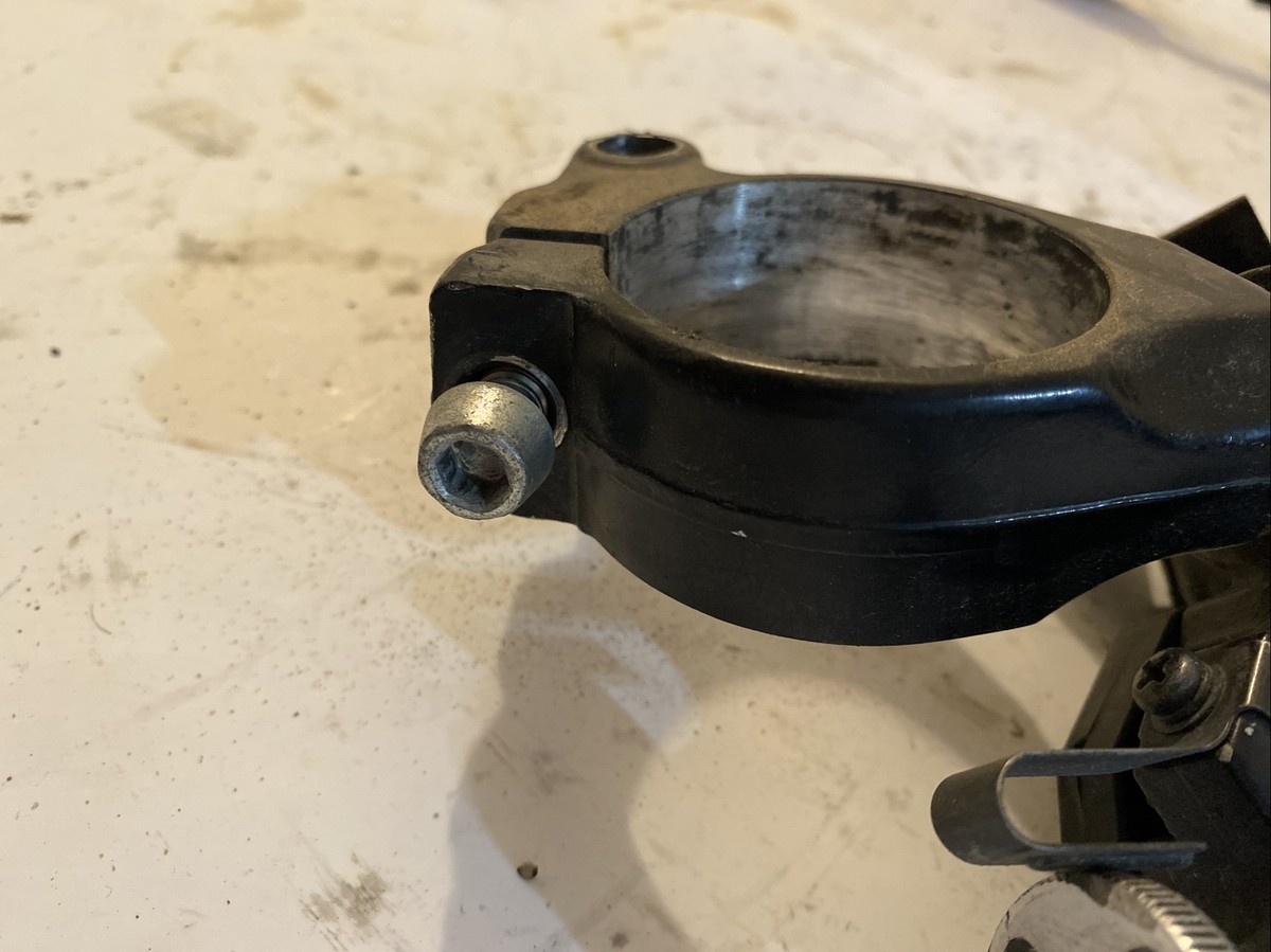 2007 2008 KAWASAKI NINJA ZX6R OEM LEFT CLIP ON HANDLEBAR W