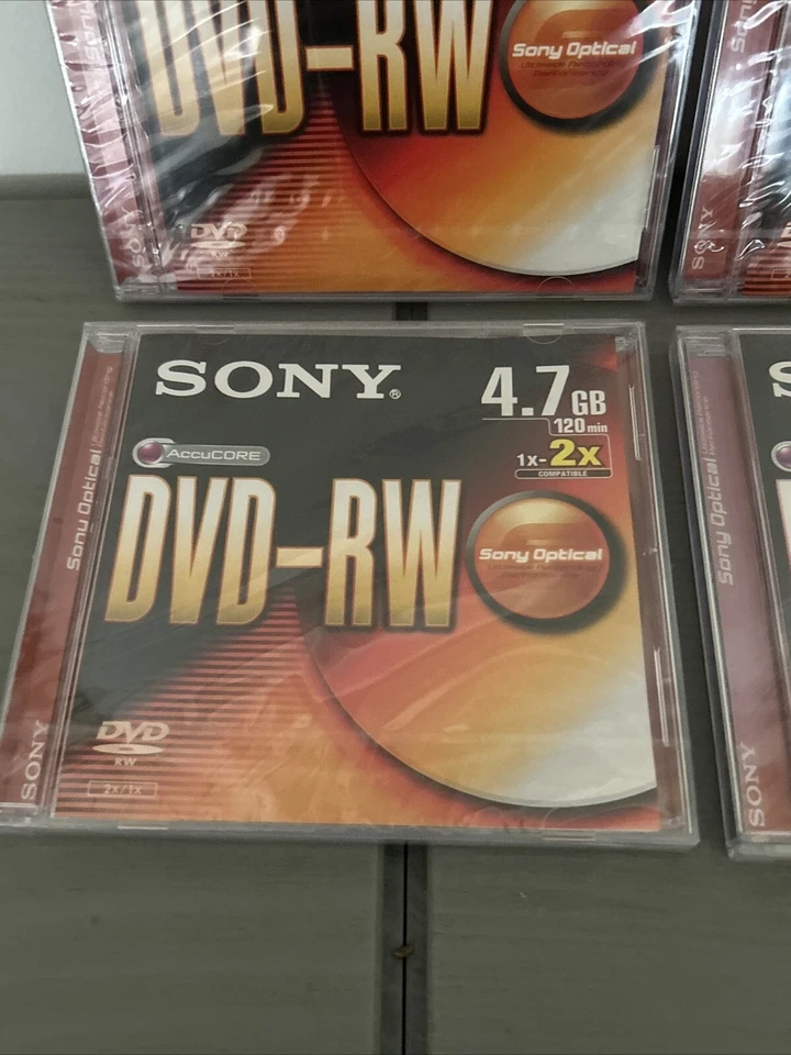 Sony DVD-RW Blank Media Discs Recordable 4.7GB 120 Minutes X 4 Brand New Sealed - Image 3 of 4