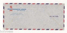 VINTAGE UNUSED ENVELOPE / TRANS CARIBBEAN AIRWAYS / PUERTO RICO / 1970's