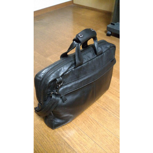 【PORTER】ビジネスバッグ プライム　レザー　ブラック PORTER Nylon × Leather Business Bag in Black [USED/VG