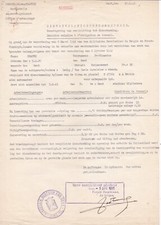 WO II DIENSTVERPFICHTUNGSBESCHEID  KENNISGEVING VERPLICHTING  DIENSTNEMING 1943
