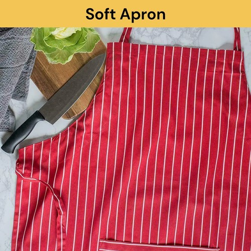 Apron Hanging Neck Cooking Kitchen Apron Bib Baking Bar BBQ Chefs w/ 2 Pockets - Picture 4 of 14