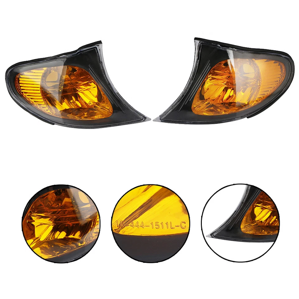 2x Corner Amber Parking Lights Turn Signals For BMW 3 Series E46 325i 2002-2005 - Image 2 of 4