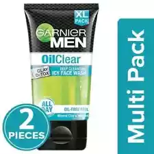 Garnier Men Oil Clear Face Wash 2x150g – For Oily Skin, Multipack, Mattifying