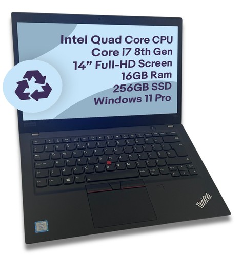 Lenovo ThinkPad T490s Core i7-8560U 32GB Ram 512GB SSD FHD Touchscreen Laptop - Picture 5 of 12