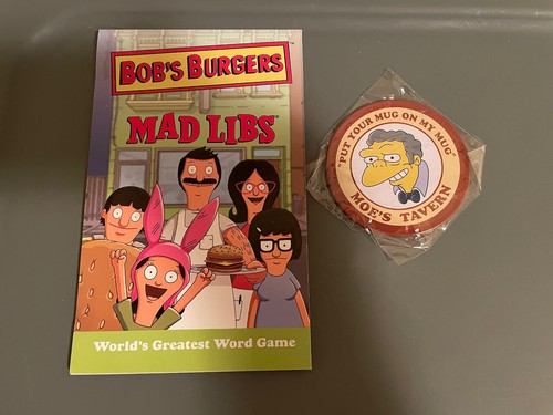 Fox Animation 2 Item Lot Simpsons Bob Burgers Coaster Mad Libs Book EBay