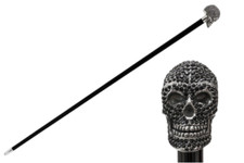 Pasotti Black Skull Cane with Gift Box included New