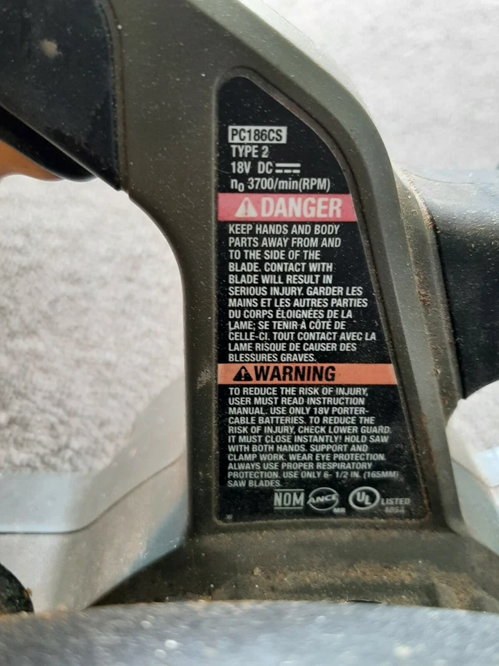 Porter Cable PC186CS 18v Cordless 6-1/2" Circular Saw Bare Tool Only *See pics - Image 2 of 4