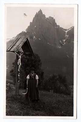 Foto Ak Motiiva con la Cima Santner Castelrotto 1931 Kastelruth Italien