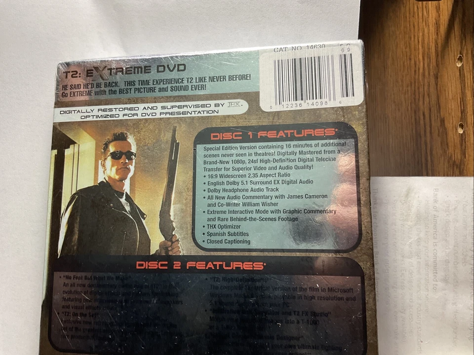 BRAND NEW! “TERMINATOR 2” ARNOLD SCHWARZENEGGER T2:EXTREME DVD UNOPENED 2003 NEW - Image 3 of 4