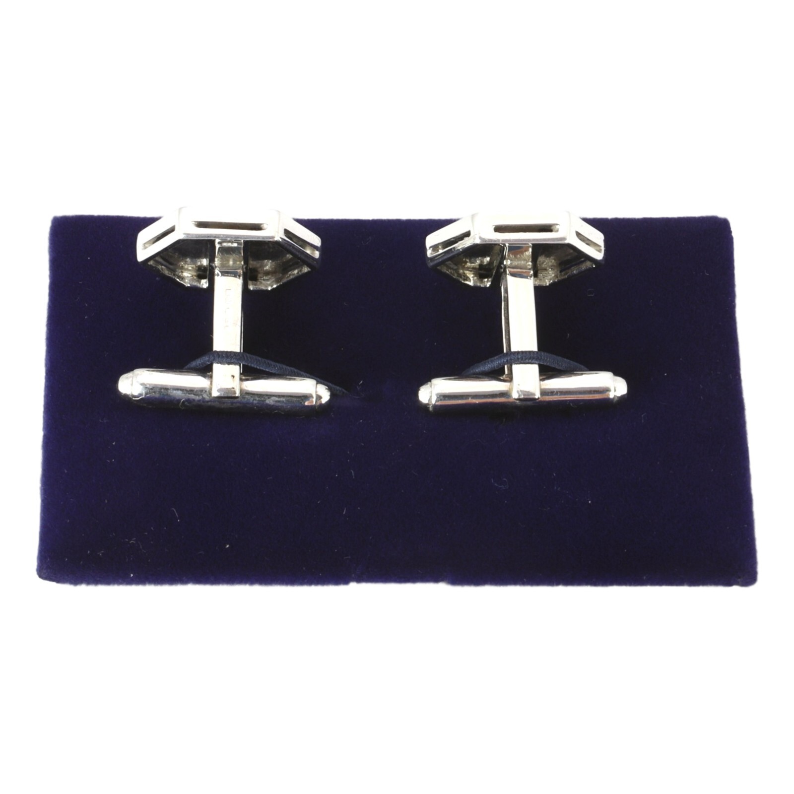 Pair Hallmarked Silver Cufflinks HEXAGONAL Shape … - image 4