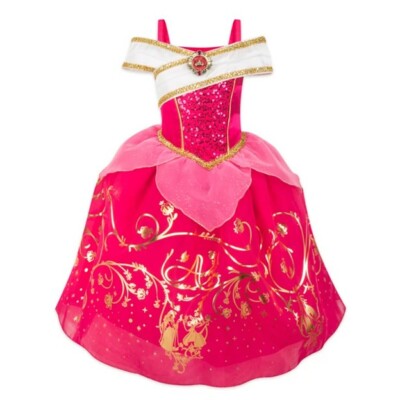 Disney Store Aurora Sleeping Beauty Pink Fancy Costume Dress Halloween Size  5/6
