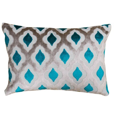 teal and silver pillows
