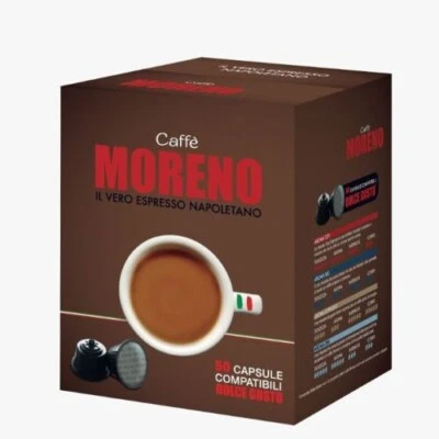 100 CAPSULE CAFFÈ MORENO COMPATIBILI DOLCE GUSTO AROMA ESPRESSO