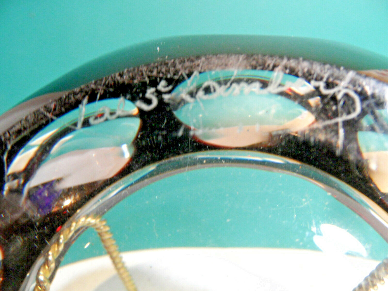 CRYSTAL ASHTRAY SIGNED VAL ST. LAMBERT, BELGIUM RUBY CUT TO CLEAR 1474