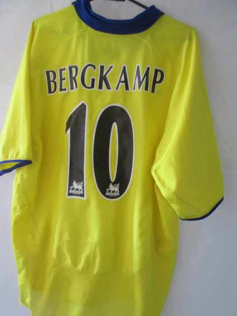 Arsenal 2002-2004 Bergkamp 10 Away Football Shirt Large adult