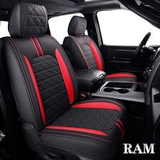 Leather Car Seat Covers 5-seats Cushion Fit 2009-2023 Dodge Ram 1500 2500 3500hd