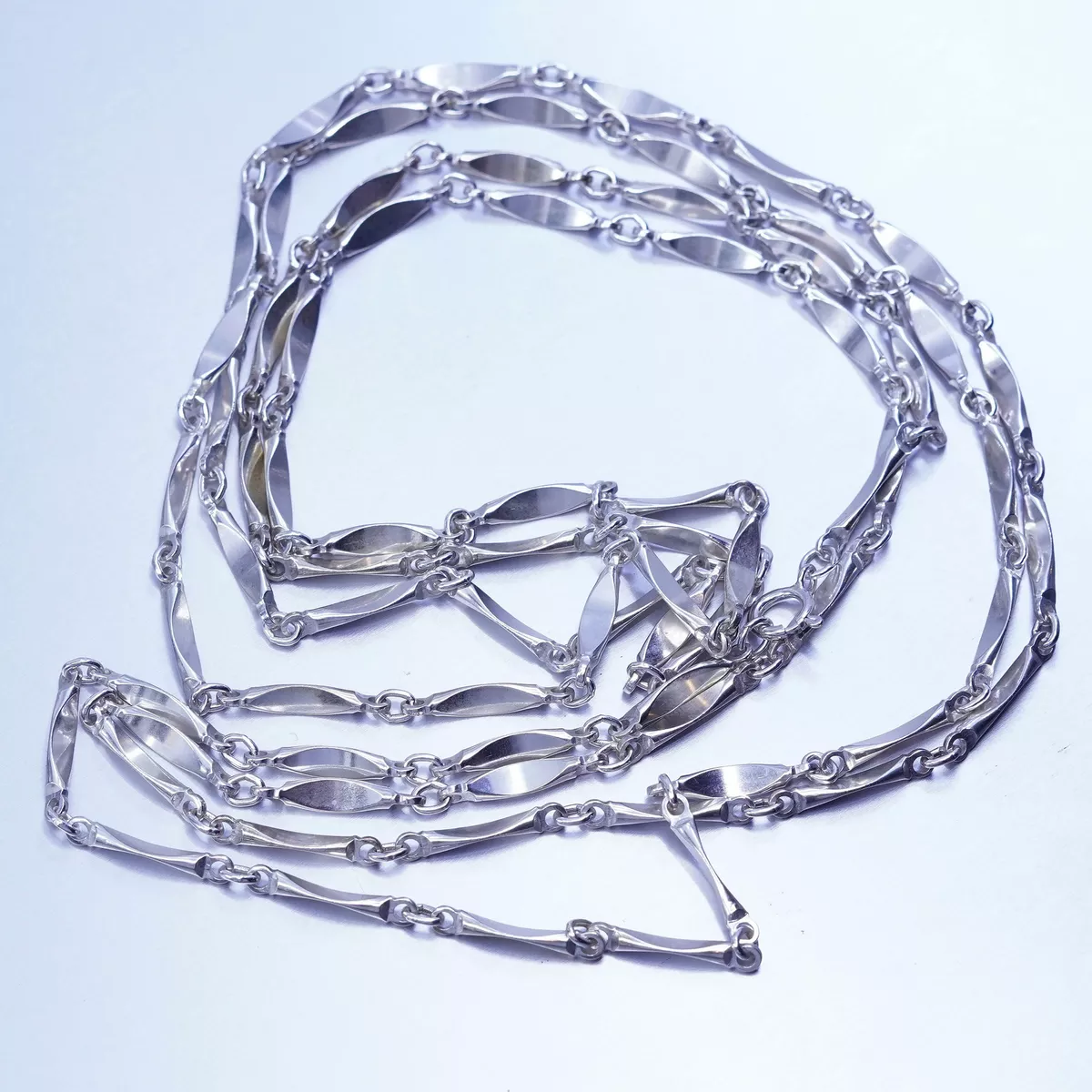 Extra long silver chain cheap necklace