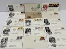 15 Pieces Assorted 1976 & 1977 First Day of Issue Stamps Envelopes VTG Ephemera