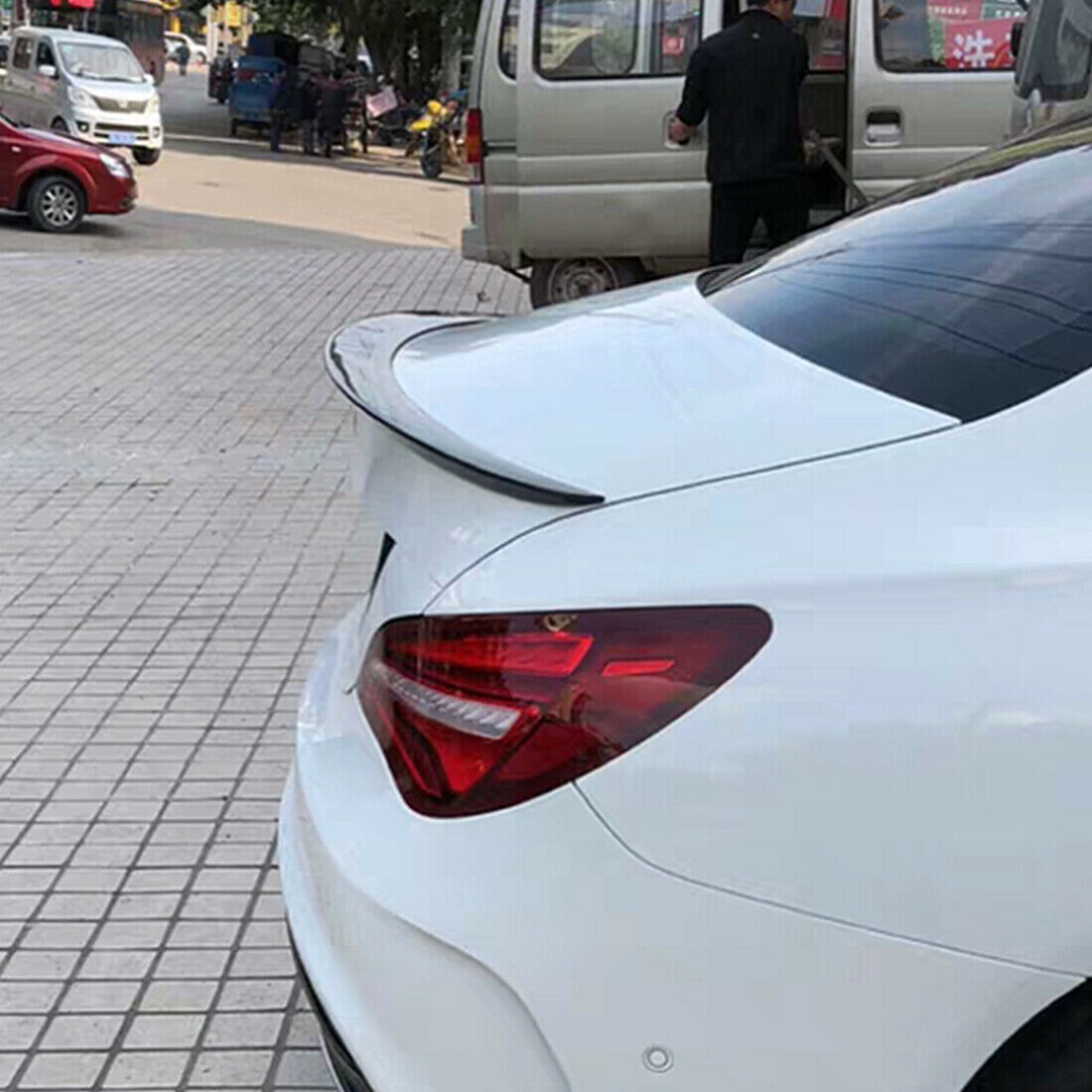 For 2014-2019 Benz CLA C117 CLA250 AMG Glossy Black Style Trunk Spoiler Wing