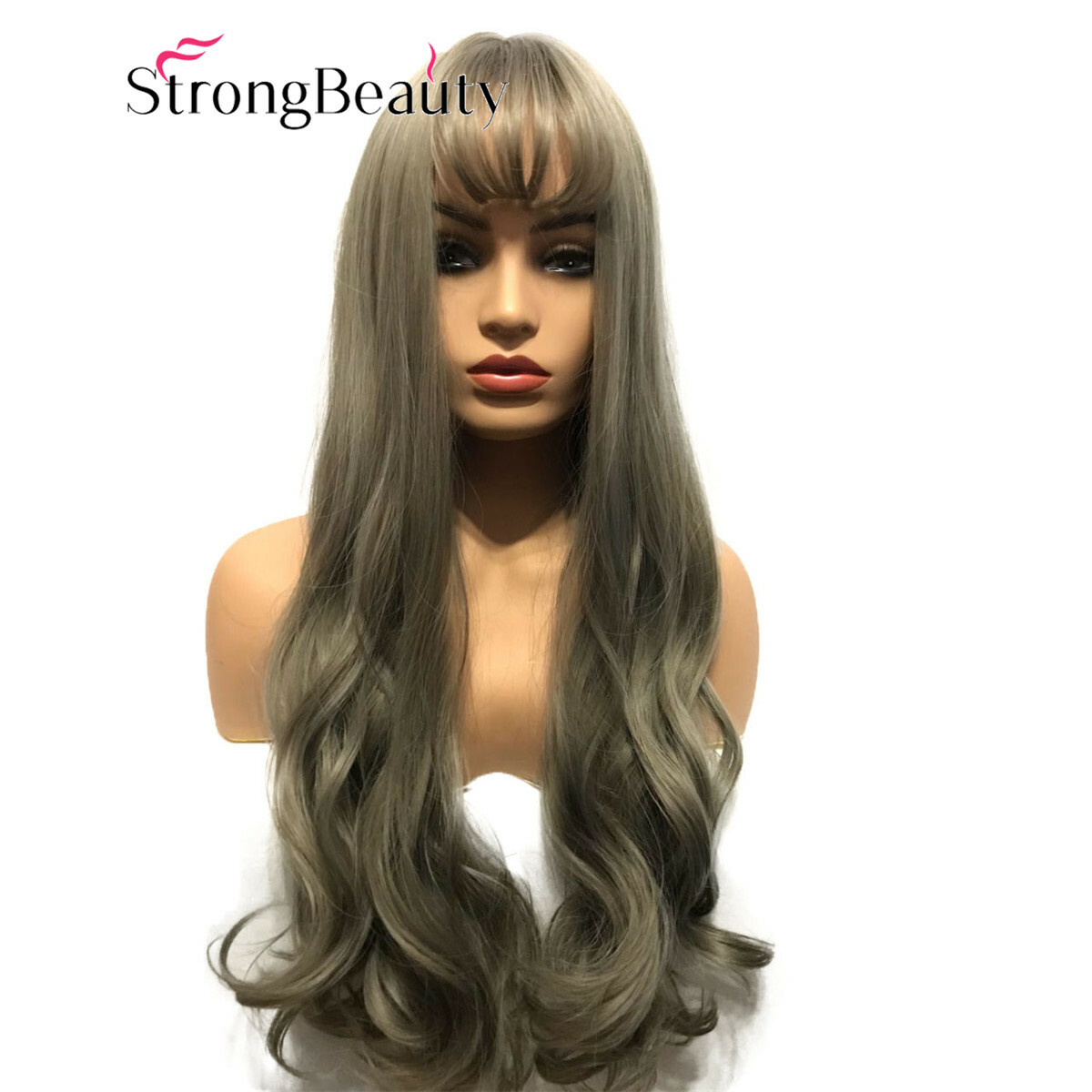 Green wig and ash brown wig Spirit Halloween ASH GREEN CURLS LONG Hair Wig HALLOWEEN  main image 4