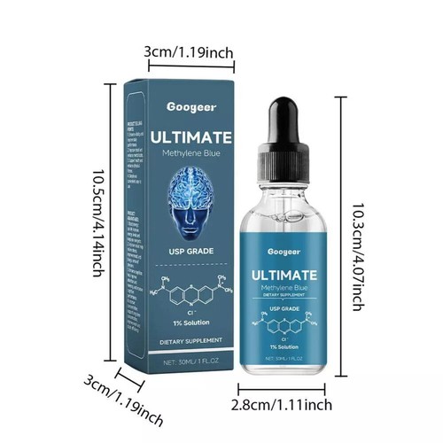 Bleu De Méthylène Ultimate - Solution à 1% - Flacon 30ml - Soutien Immunitaire - Haute Pureté