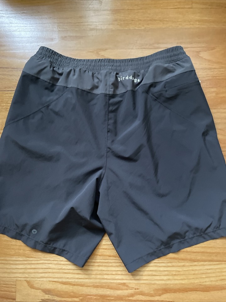 Bird Dogs Shorts Mens XXL Gray 9”Lined Boomstick Liner Stretch Gym Run